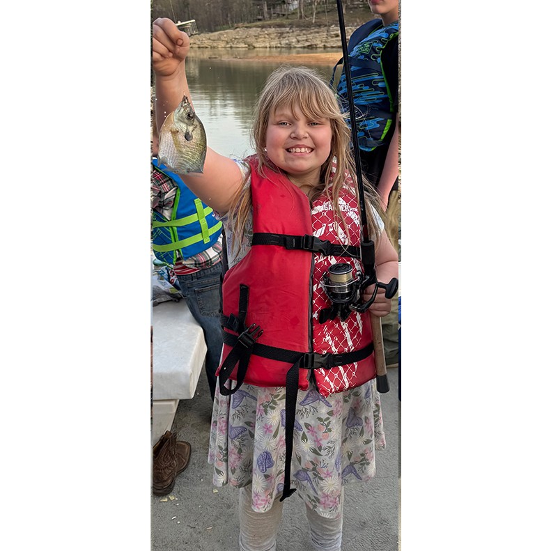 Christine Roske caught a Bluegill on March 29, 2026. Christine Roske shows a Bluegill caught on March 29, 2026.