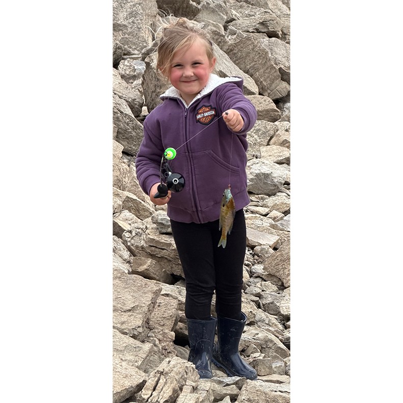 Ocean Gillum caught a Bluegill on May 1, 2026. Ocean Gillum shows a Bluegill caught on May 1, 2026.