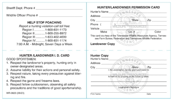 Hunting by written permission only