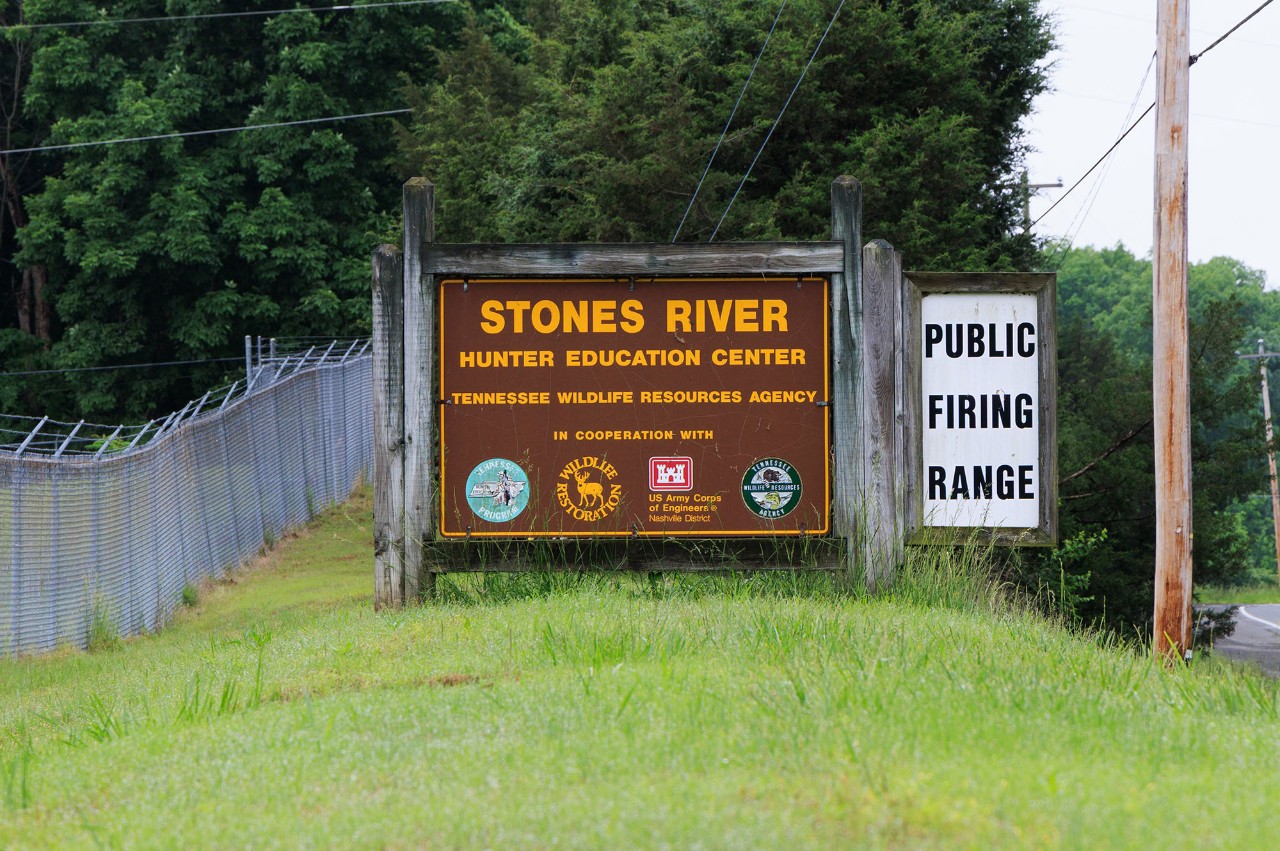 Stones River Range Sign