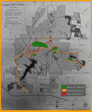 Laurel Hill WMA map