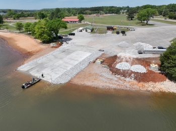 Boat Ramp nears completion.