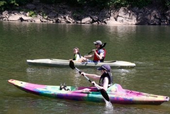 Two people Kayaking.