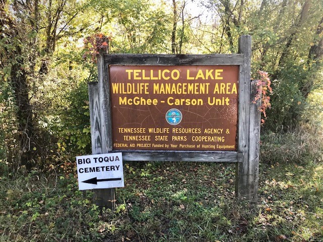 Tellico Lake South Cherokee Citico entrance sign Tellico Lake South Cherokee Citico entrance sign