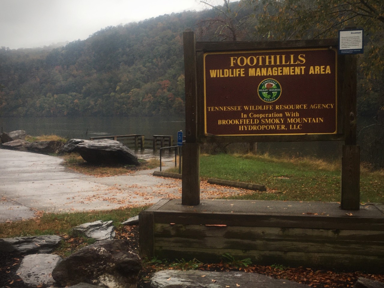Foothills WMA entrance sign