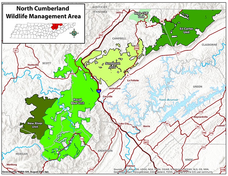 North Cumberland WMA Map North Cumberland WMA Map