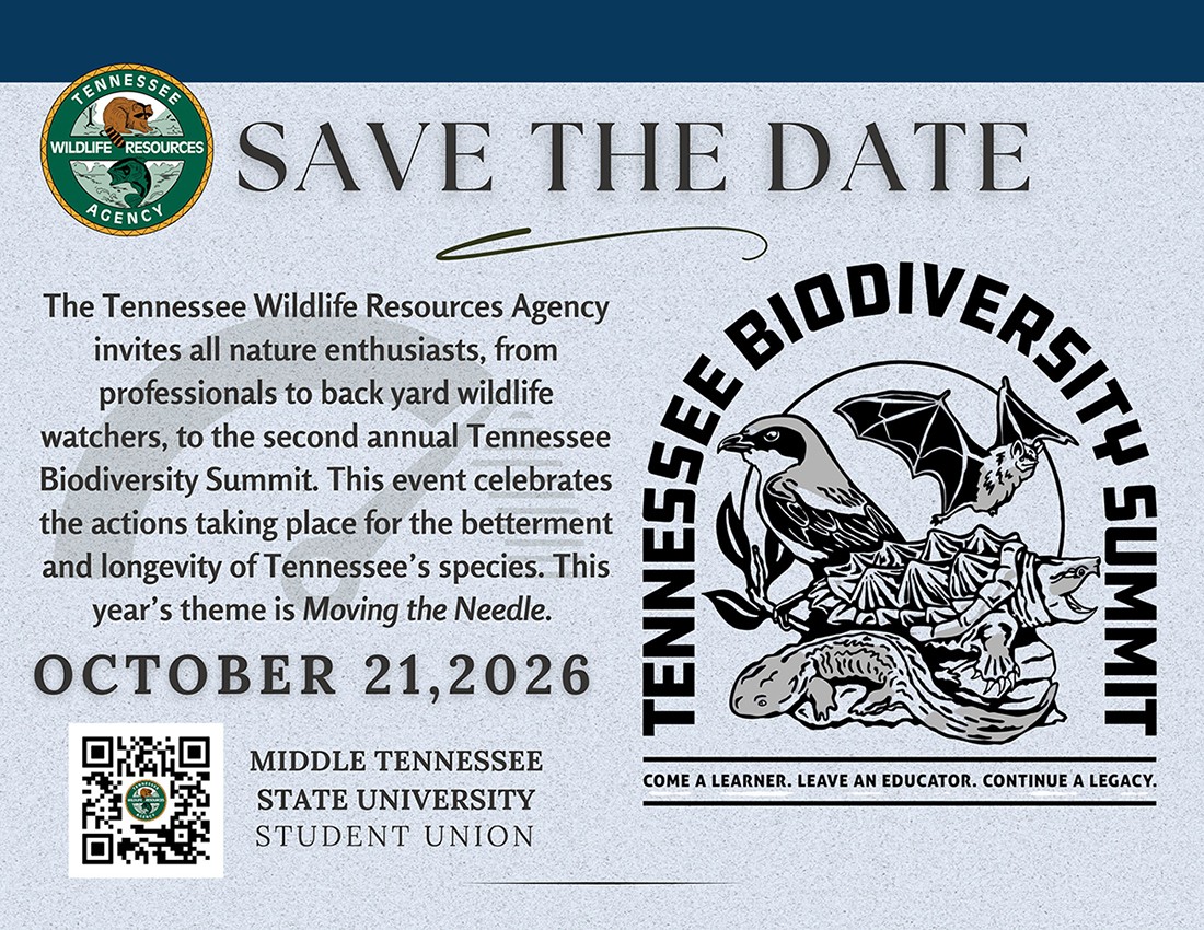 Save the Date - Biodiversity Summit Save the Date Card - Tennessee Biodiversity Summit, October 21, 2026