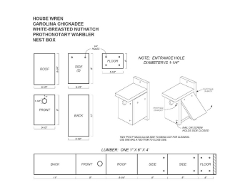 Tree Swallow nest box printable plans