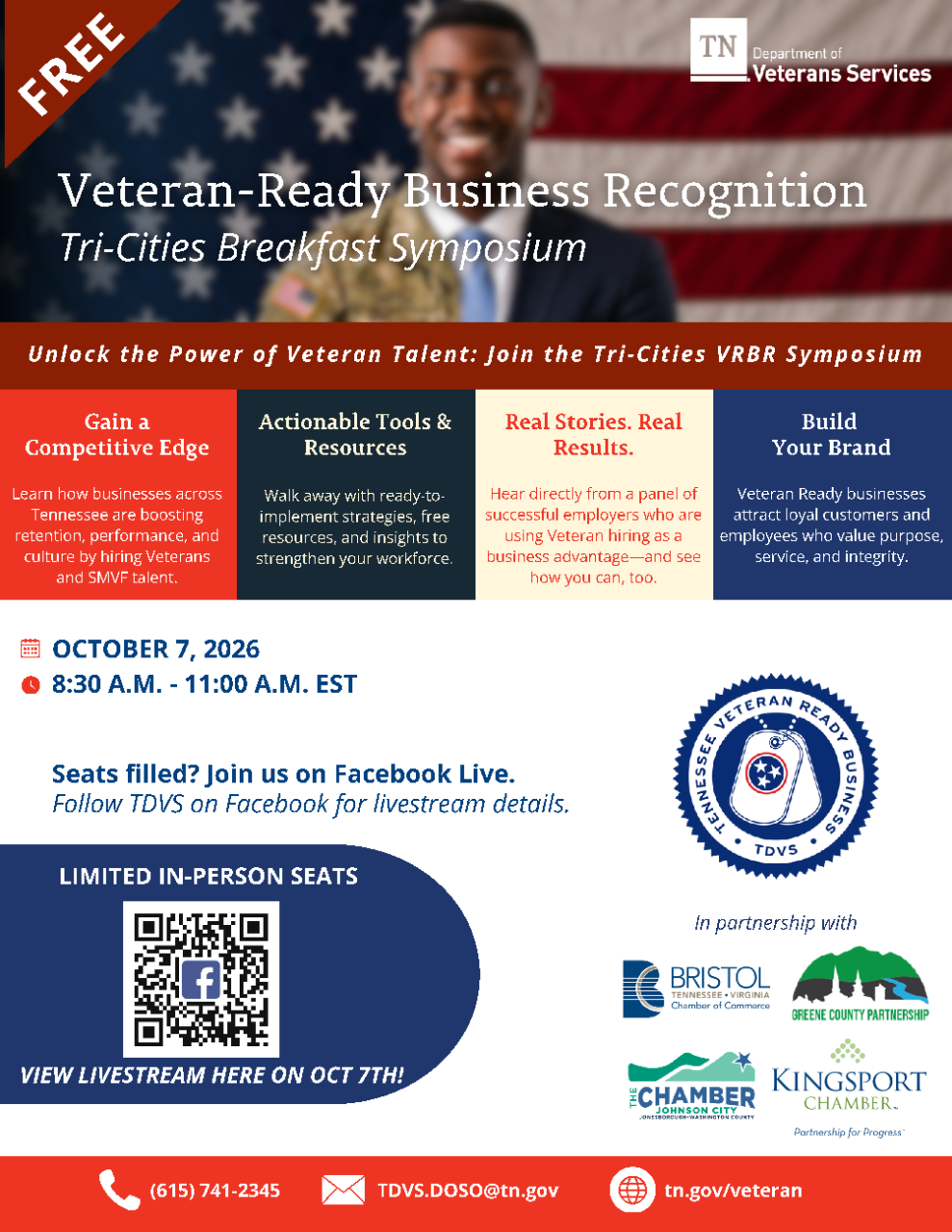 Veteran Ready Business Recognition Tri-Cities Breakfast Symposium 