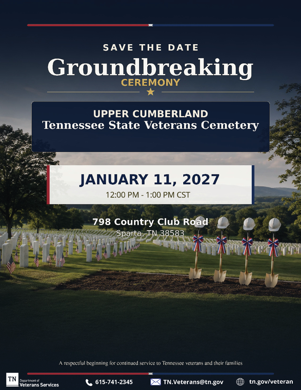 Upper Cumberland Tennessee State Veterans Cemetery Groundbreaking Ceremony