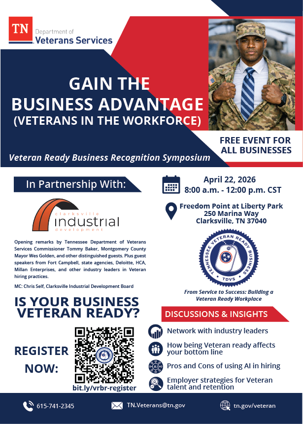 Veteran Ready Business Recognition (VRBR) Symposium Flyer
