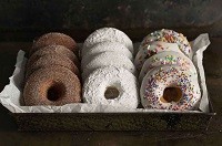 Baked Doughnuts a tray of assorted doughnuts