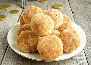 baked jelly doughnuts on a plate