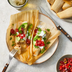Chicken Tamales chicken tamales on a plate