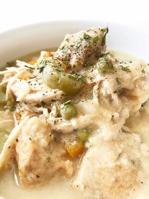 Healthified Crock Pot Chicken & Dumplings crock pot chicken and dumplings