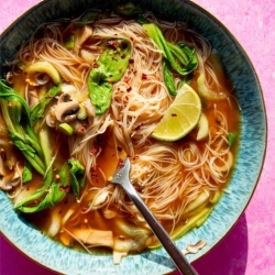 bowl of noodles and vegetables