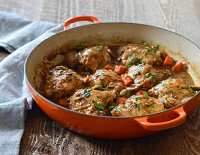Moroccan Chicken Tagine A pan of Moroccan Chicken Tagine