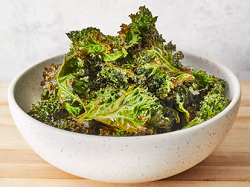 Baked Kale Chips bowl of baked kale chips