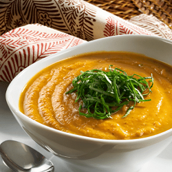 A bowl of mashed butternut squash