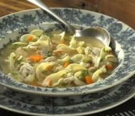 Chicken Noodle Soup with Dill bowl of chicken noodle soup