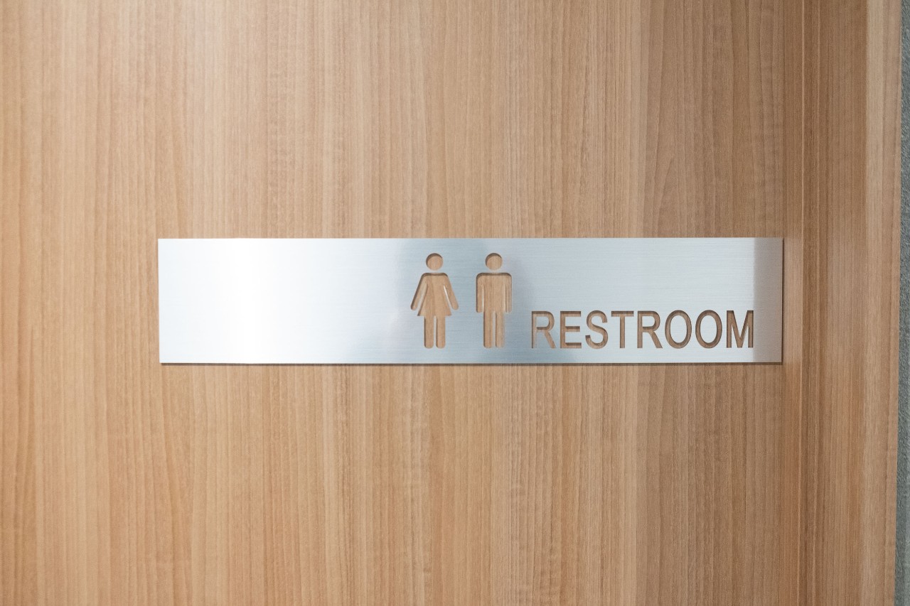 Trucker Restroom Access Restroom door sign