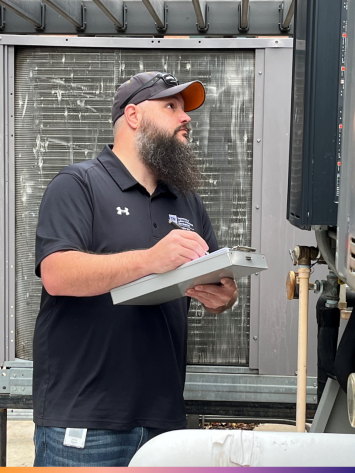 Jimmy Watson conducts a boiler inspection